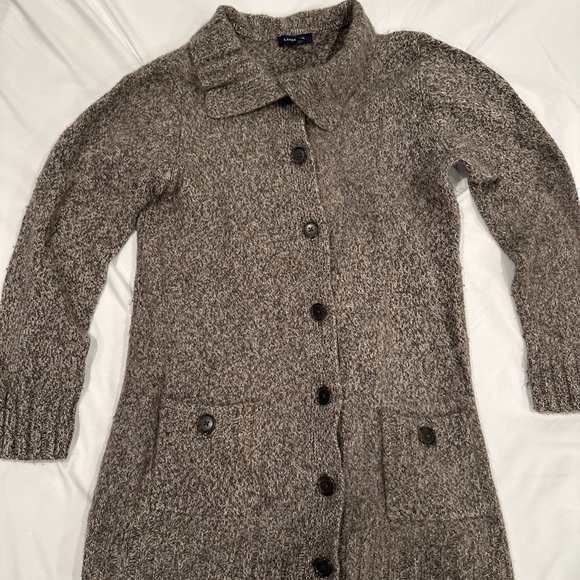 Lands' End Sweaters - Lands' End Heathered Gray Cardigan Sweater